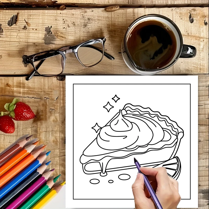성인용 컬러링북, 생일 선물, 개학 용품, 성인용 귀여 - Food And Snacks Coloring Book 리뷰 및 가격