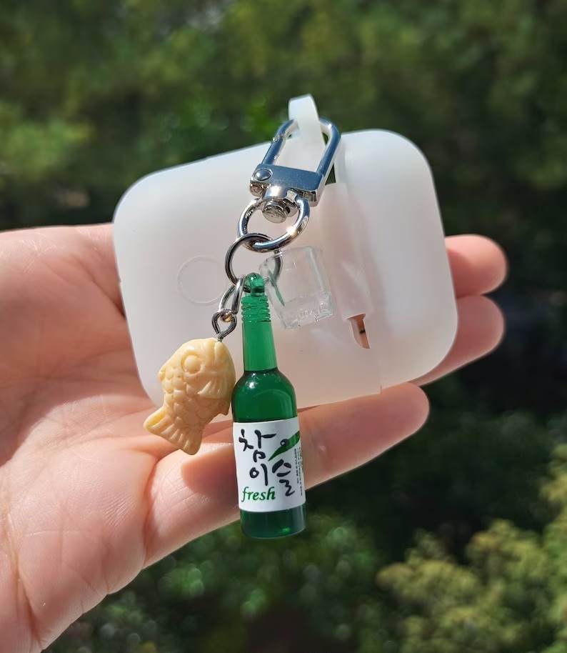 길거리 음식 열쇠고리 소주병 샷글라스 물고기 모양의 빵 - Food Zinc 리뷰 및 가격