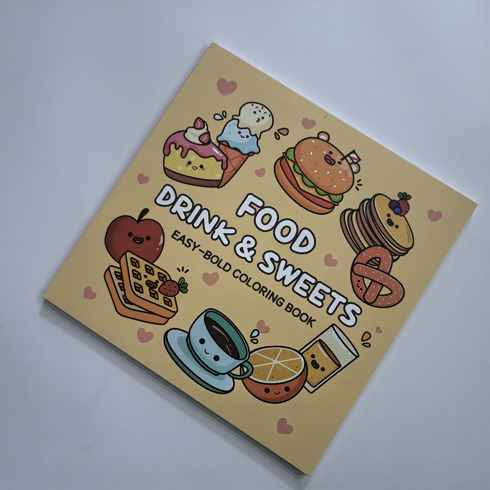 음식, 음료 및 과자 성인을 위한 이지볼드 색칠책 귀여 - Food And Snacks Coloring Book 리뷰 및 가격