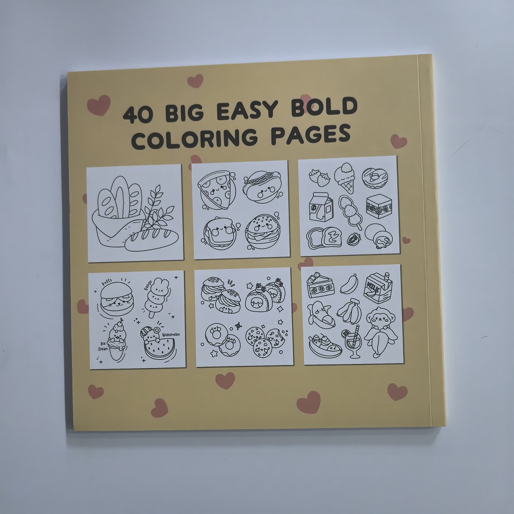 음식, 음료 및 과자 성인을 위한 이지볼드 색칠책 귀여 - Food And Snacks Coloring Book 리뷰 및 가격