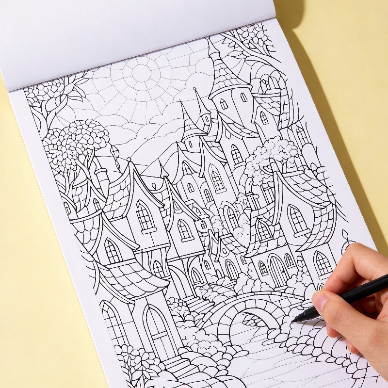 성인용 감압 및 명상용 손그림 색칠책, 꽃/인물/성/음 - Food And Snacks Coloring Book 리뷰 및 가격